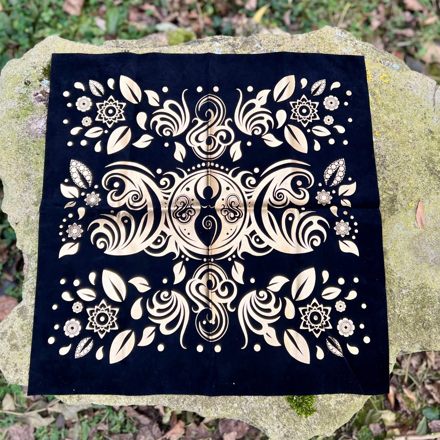 Nappe de Divination en velours noir - Déesse