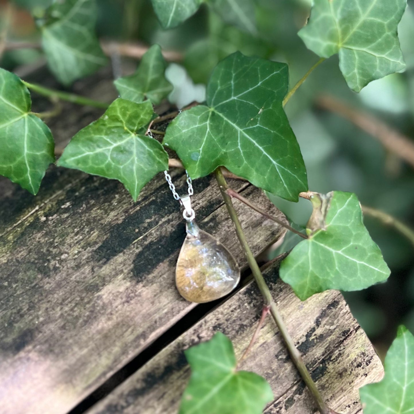 Collier goutte en Citrine naturelle