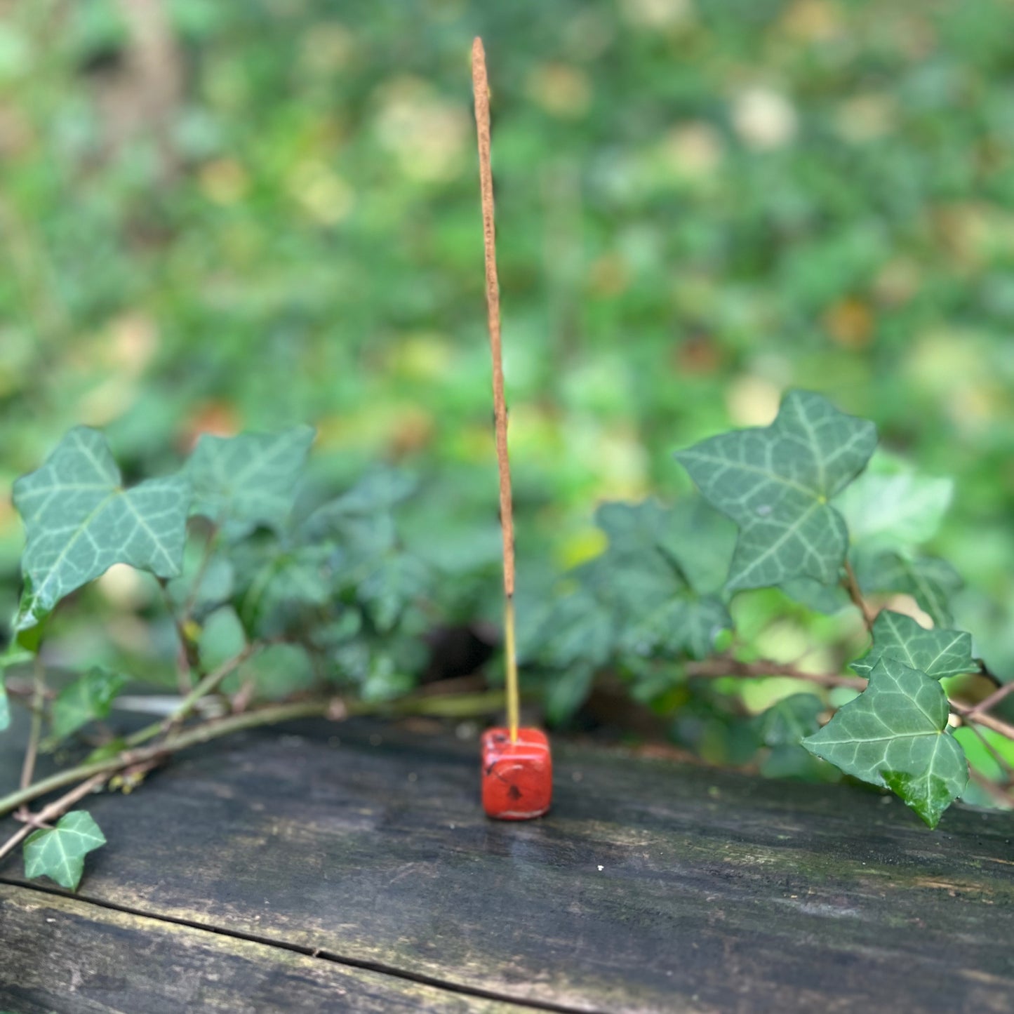Porte encens en Jaspe rouge