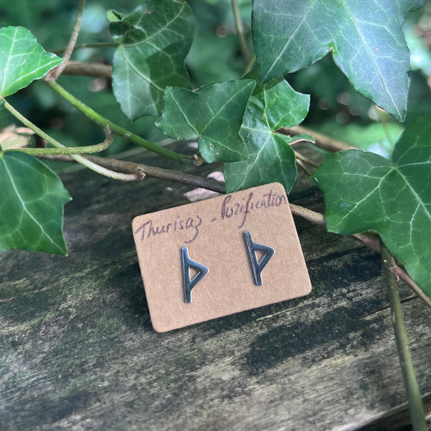 Boucles d’oreilles rune Thurisaz - Purification