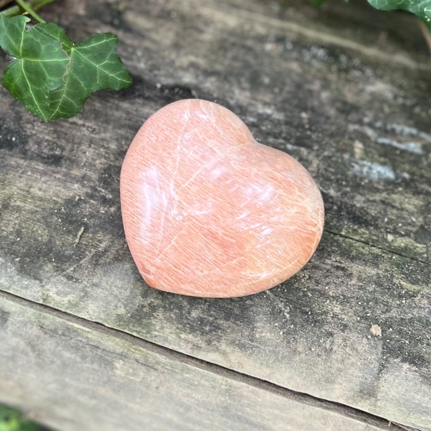 Cœur Pierre de lune orange - 195g