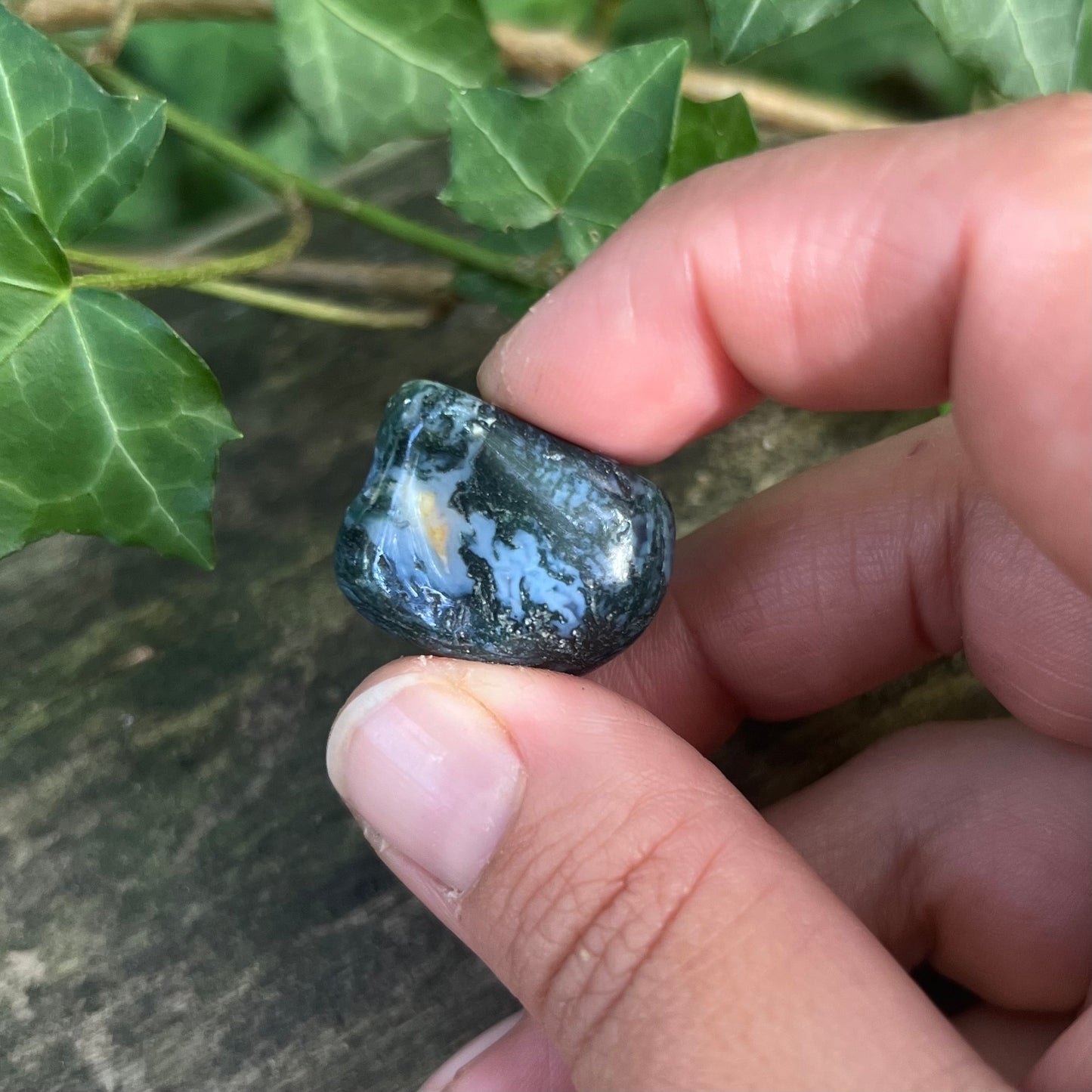 Pierre roulée Agate mousse