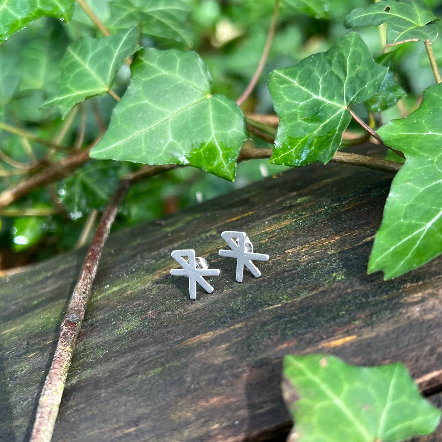 Boucles d’oreilles Rune de l’amour - acier inoxydable