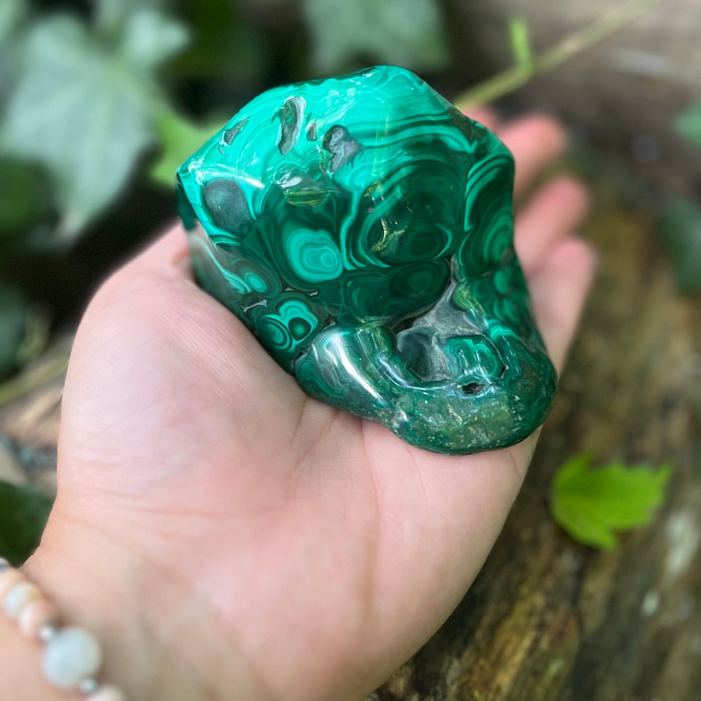 Forme libre Malachite naturelle - 365g