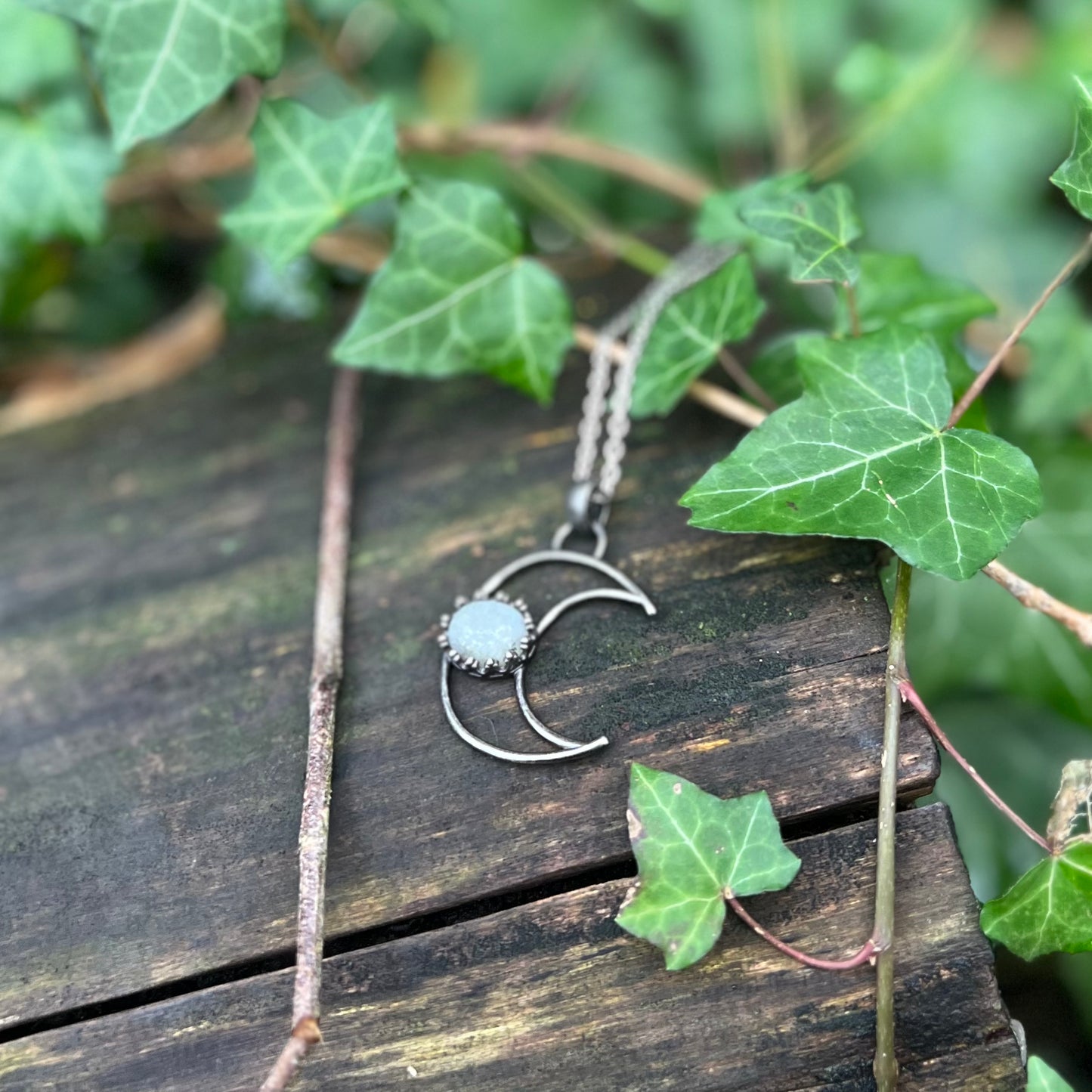 Collier lune Labradorite