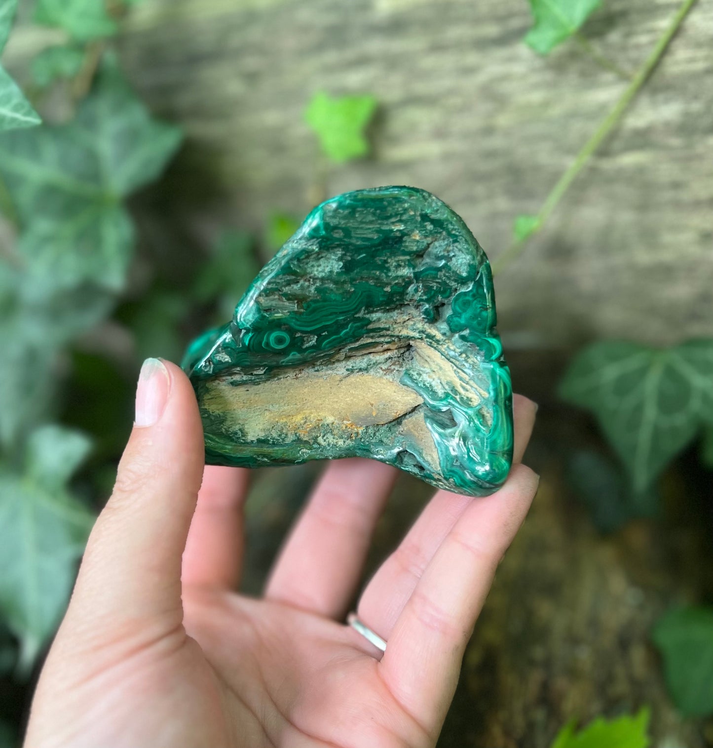 Forme libre Malachite naturelle - 365g