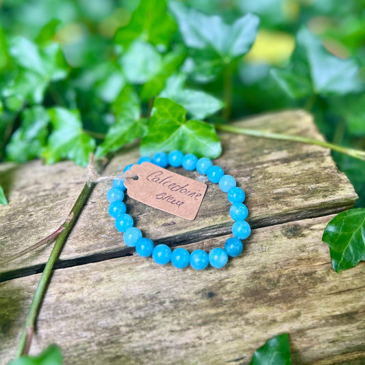 Bracelet Calcédoine Bleue