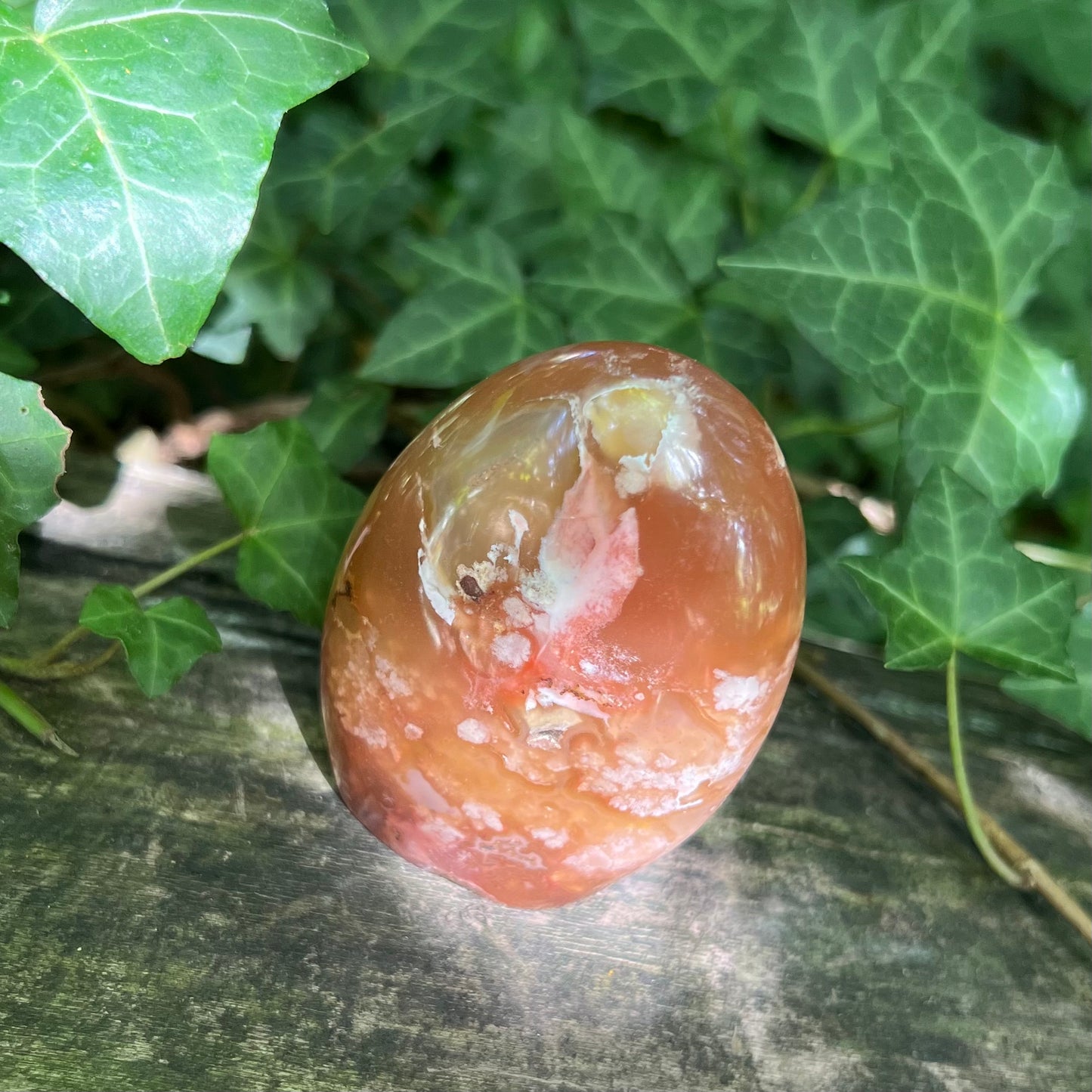 Forme libre Agate fleur - 195g
