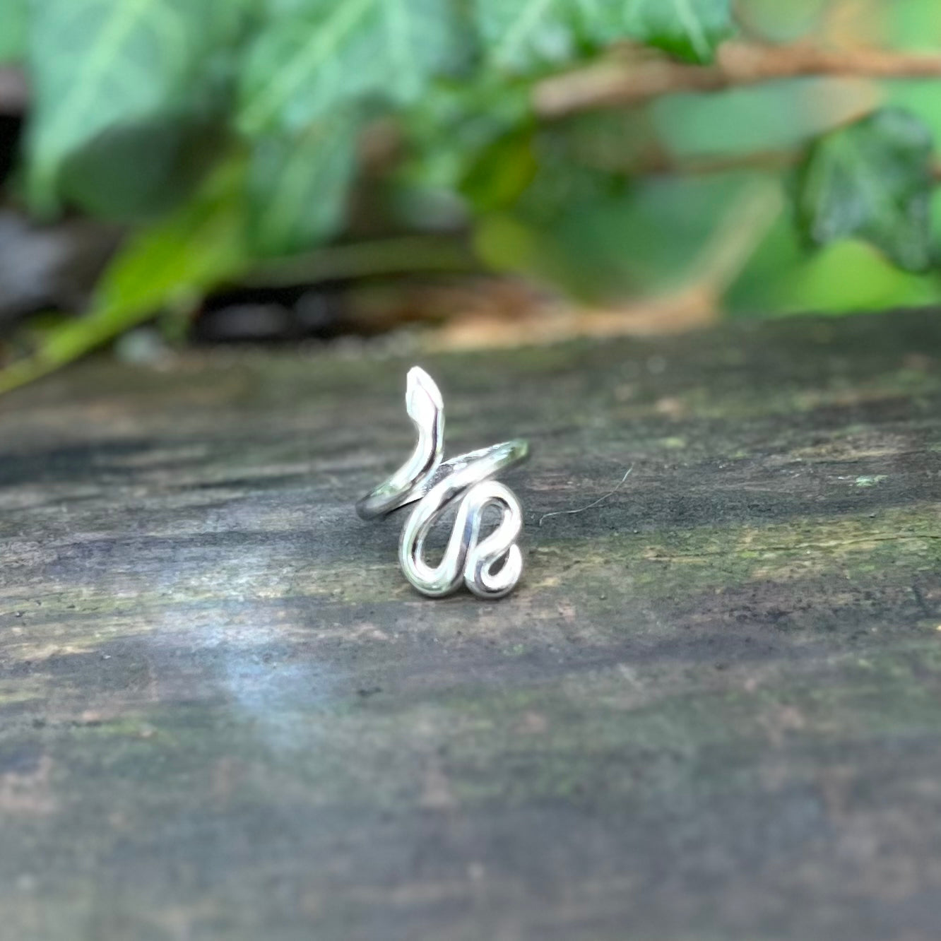 Bague Serpent - acier inoxydable argenté - réglable