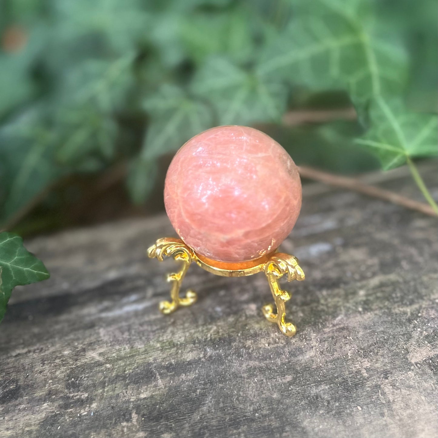 Sphère Pierre de lune orange - 110g