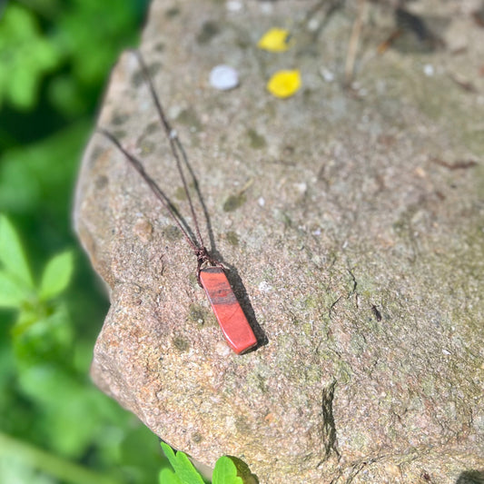 Collier Merlin - Jaspe Rouge
