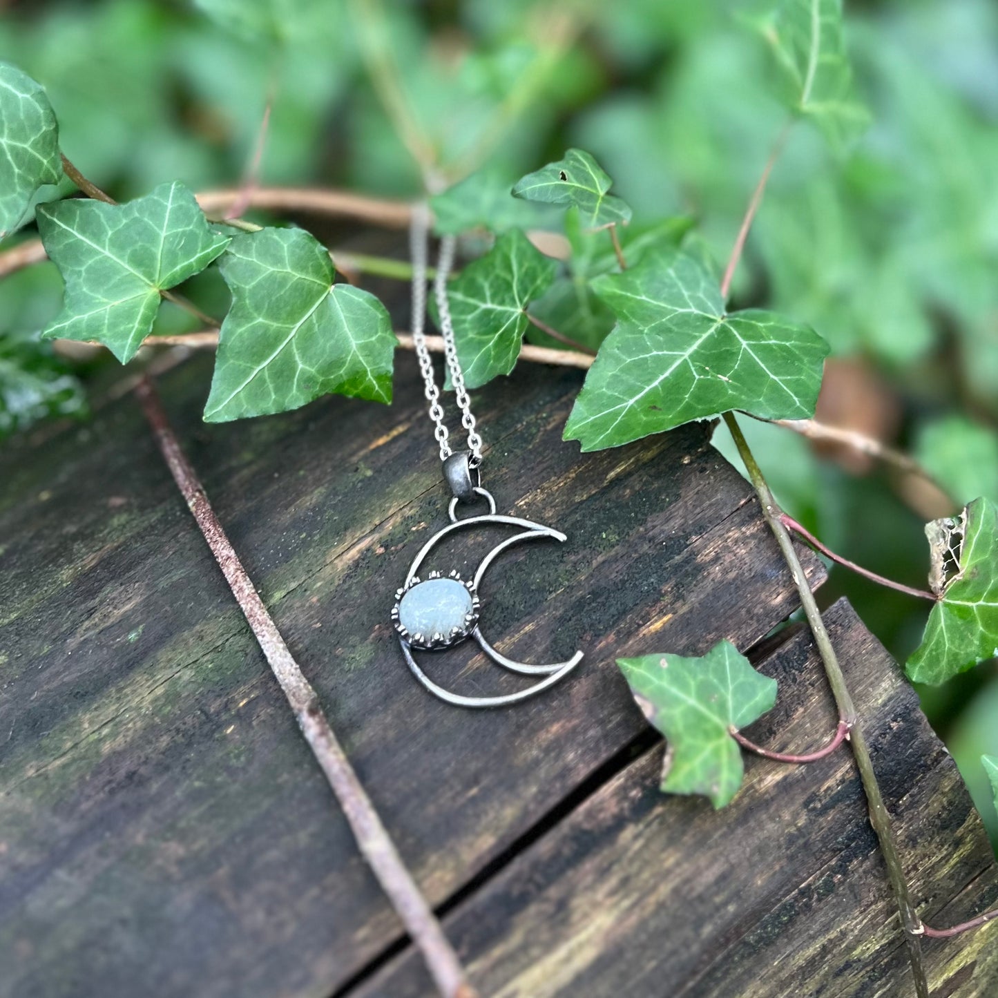 Collier lune Labradorite
