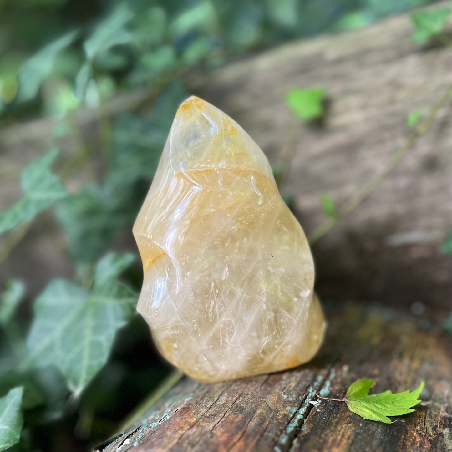 Flamme Quartz hématoïde jaune - 540g