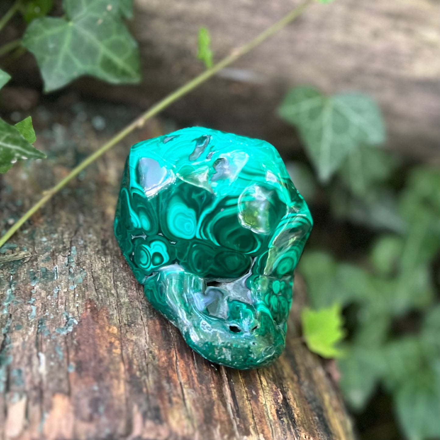 Forme libre Malachite naturelle - 365g