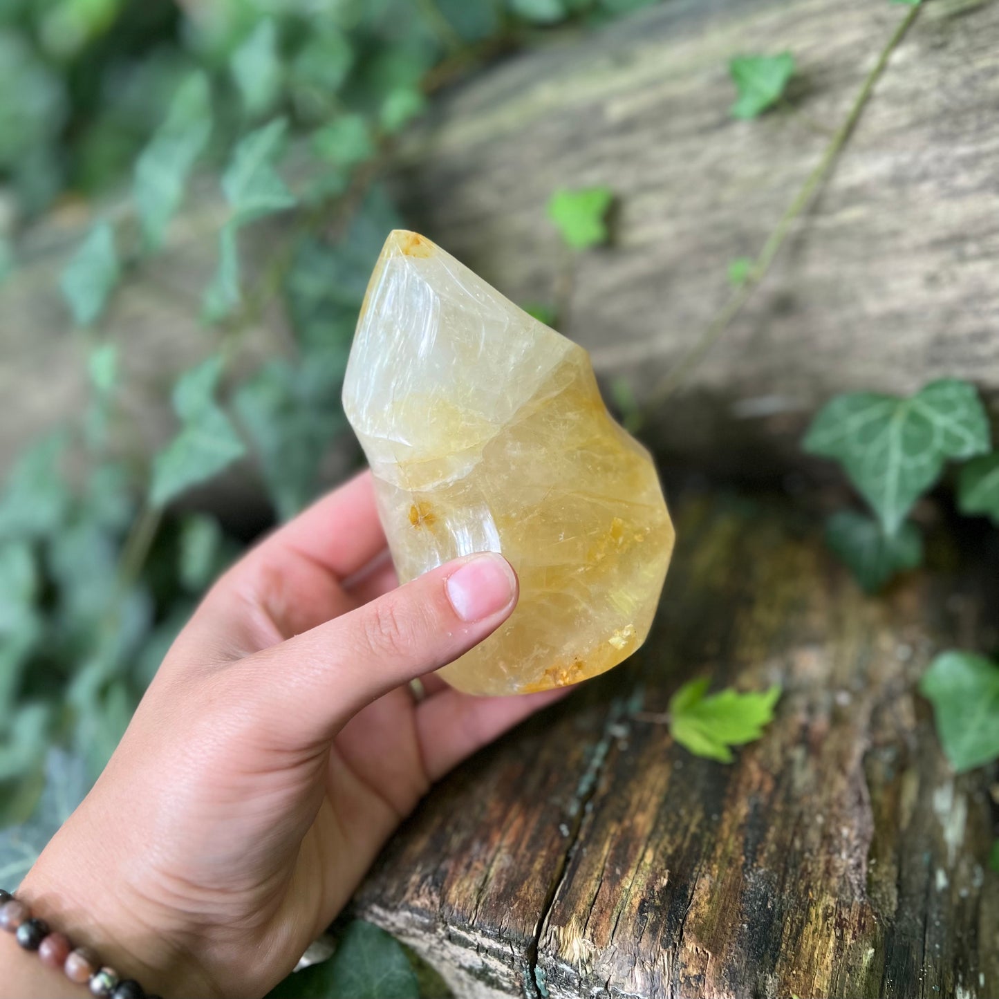 Flamme Quartz hématoïde jaune - 540g