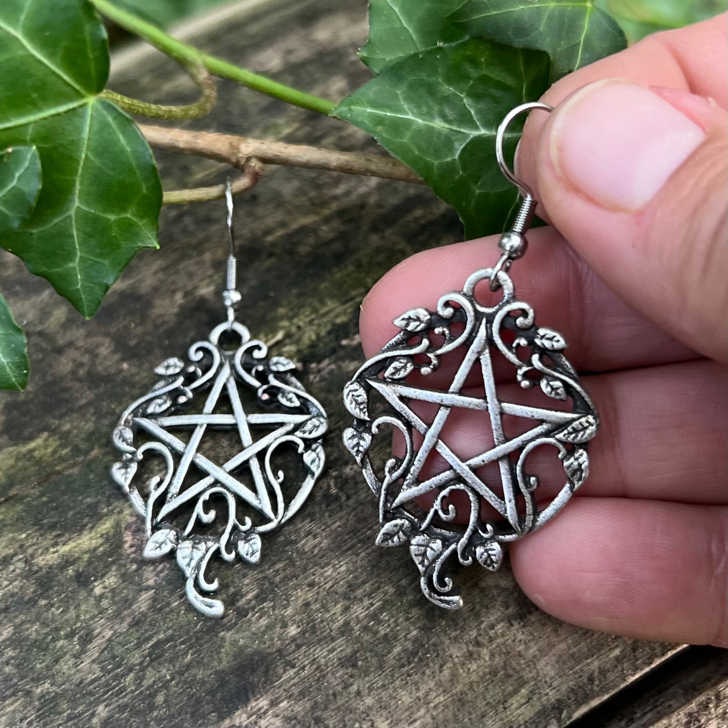 Boucles d’oreilles Pentagramme Elfique