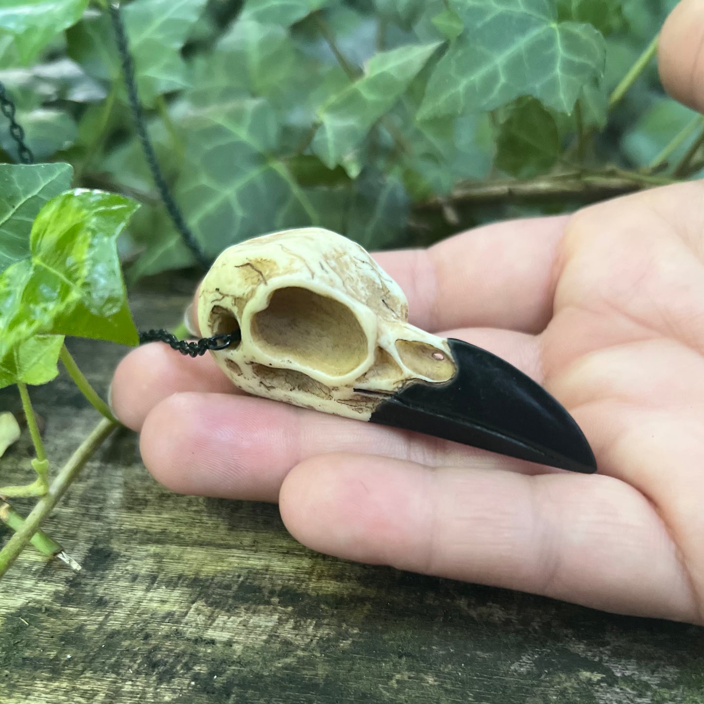 Collier Crâne de corbeau