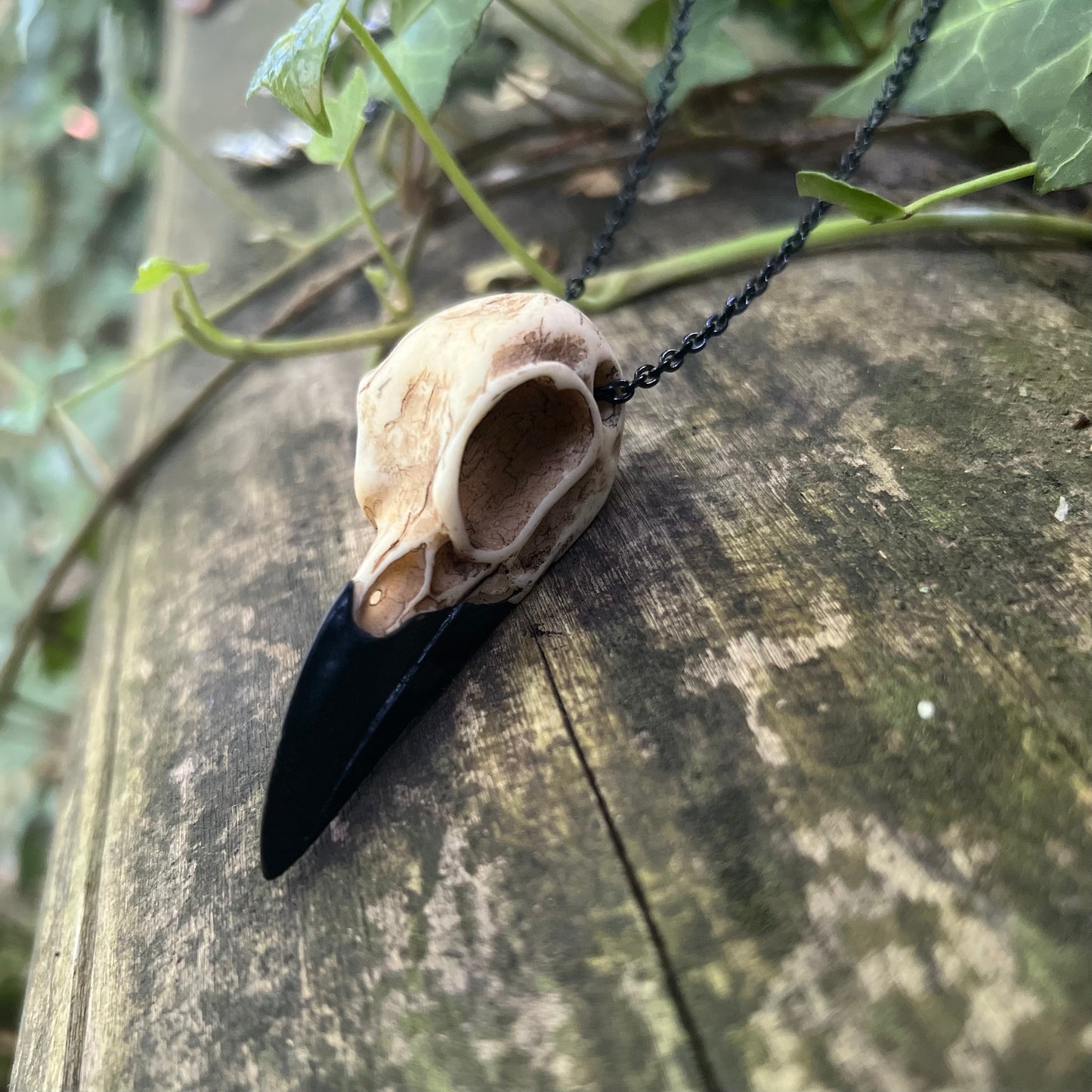 Collier Crâne de corbeau