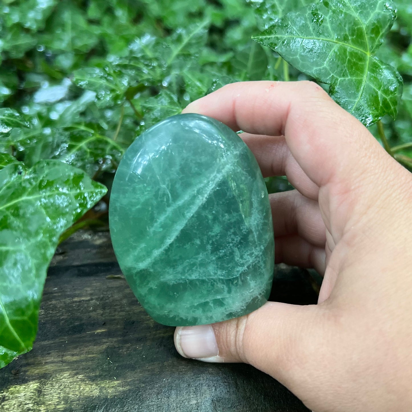 Forme libre Fluorite verte - 295g