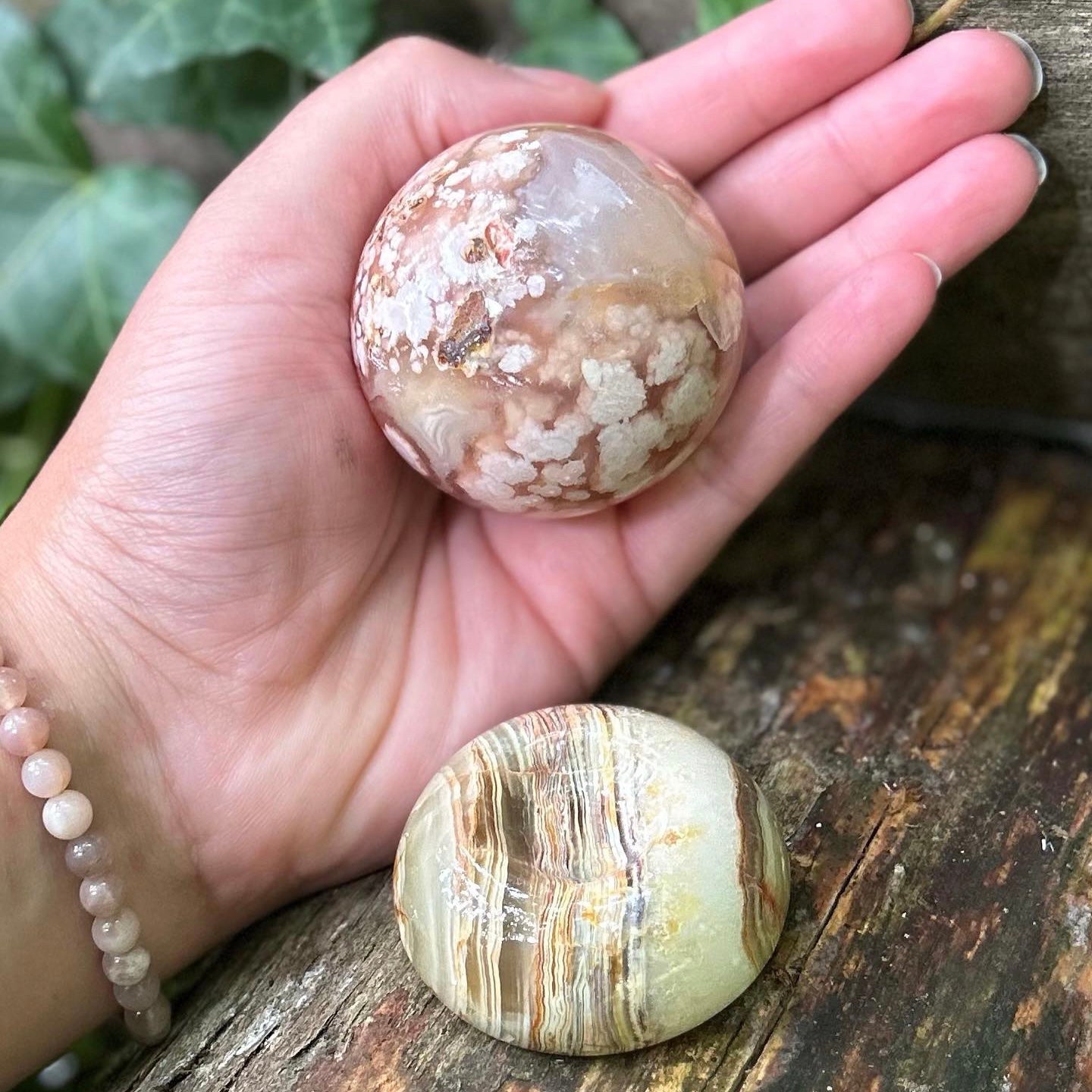 Sphère Agate fleur - 280g