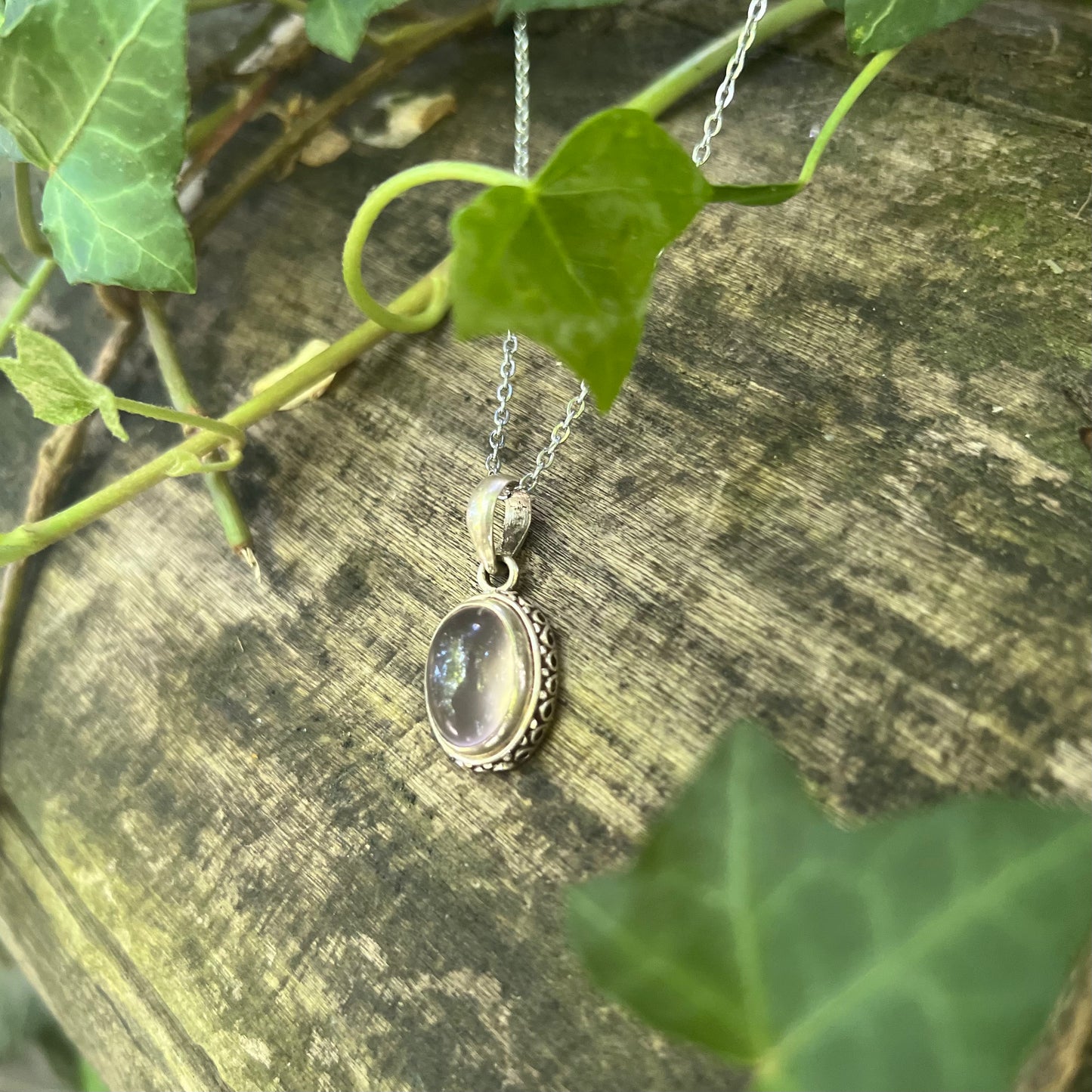 Collier Niniel - Quartz rose - argent 925