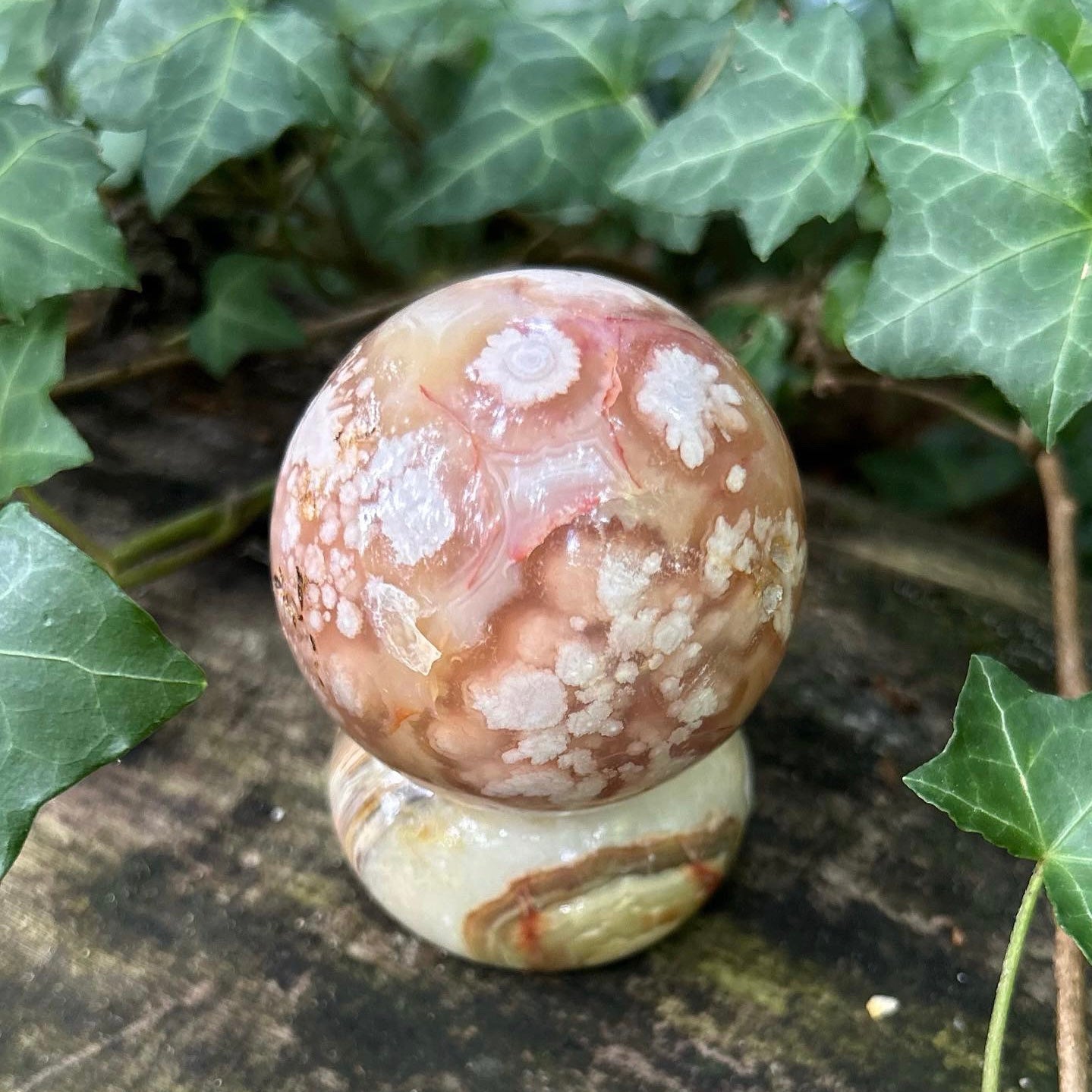 Sphère Agate fleur - 280g