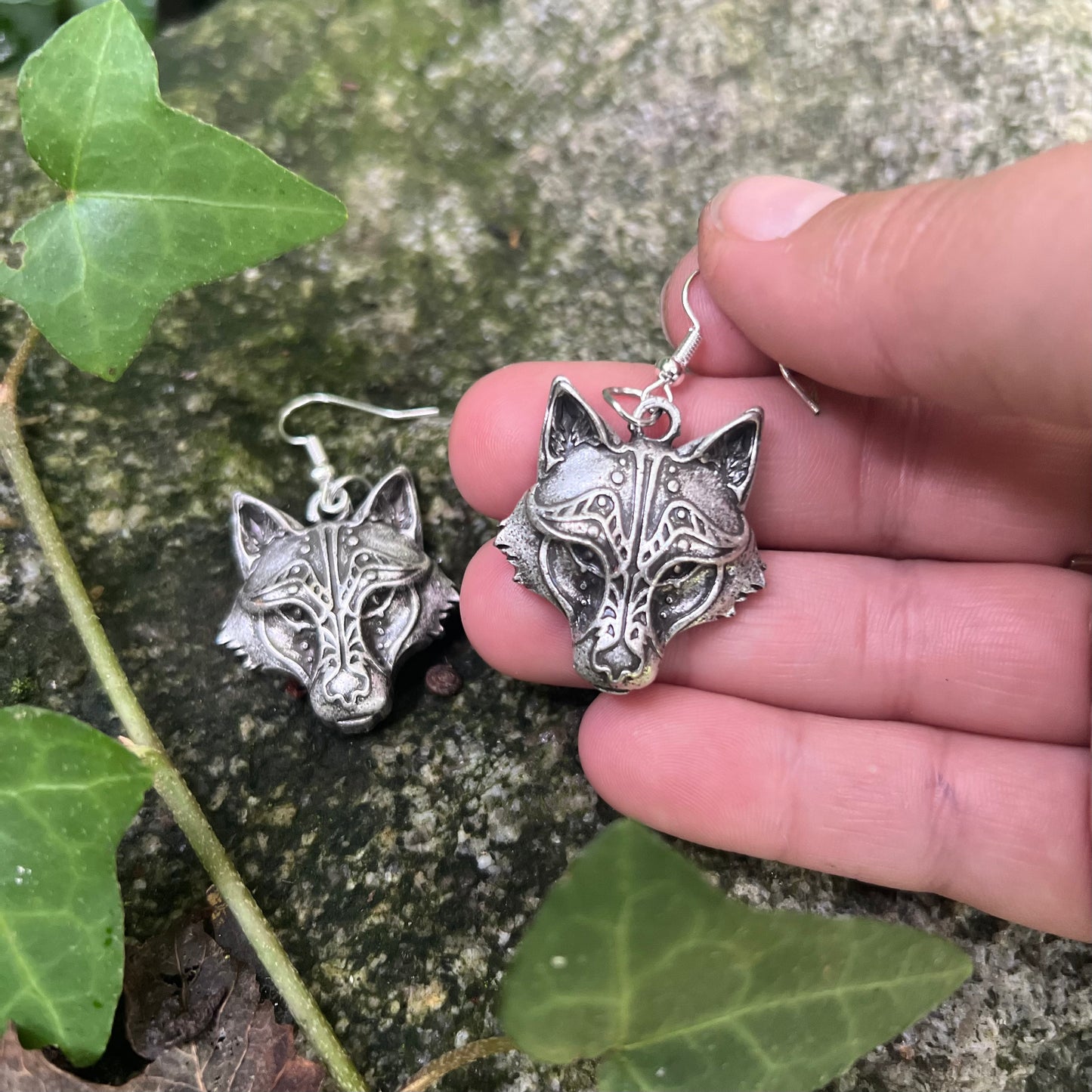 Boucles d’oreilles Loup