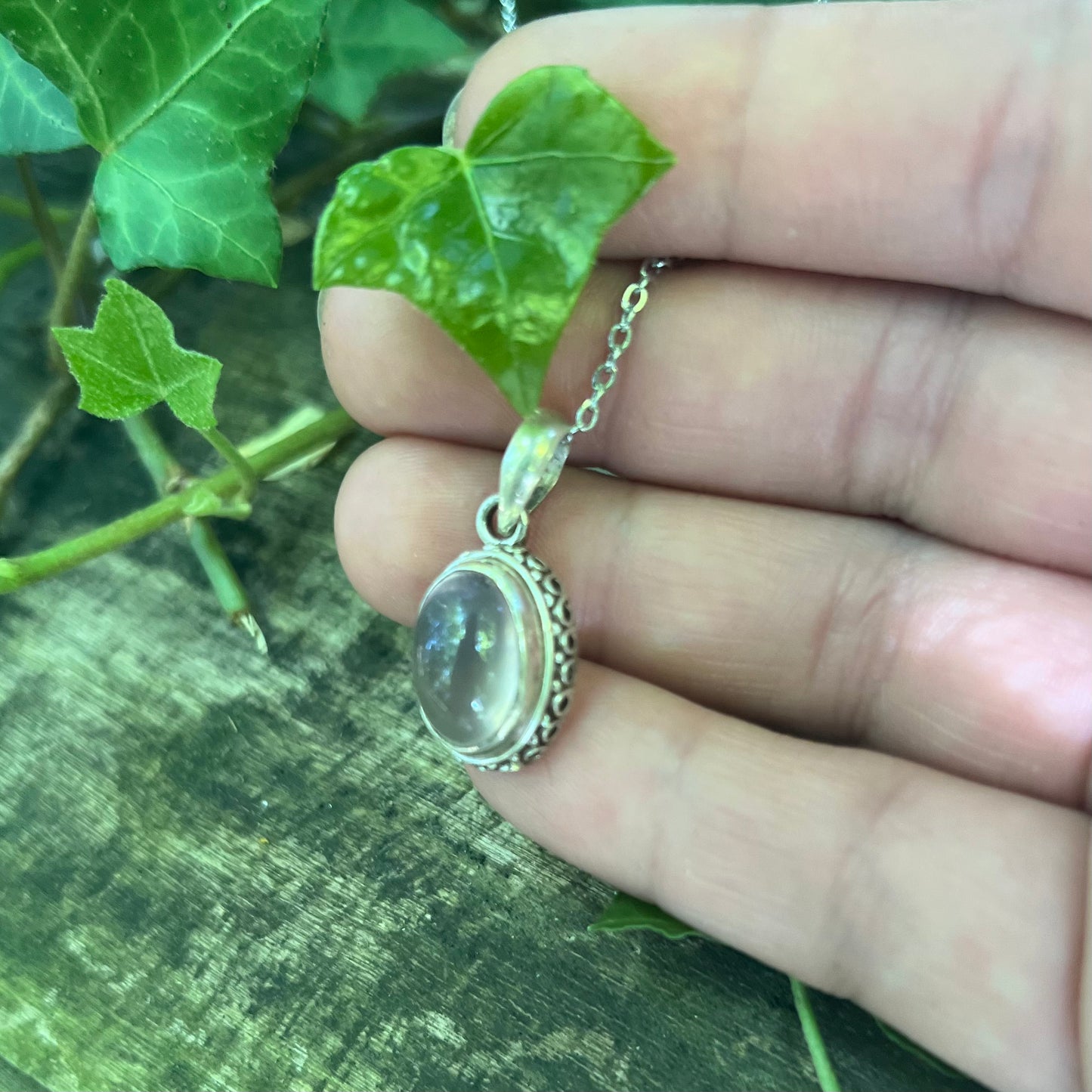 Collier Niniel - Quartz rose - argent 925