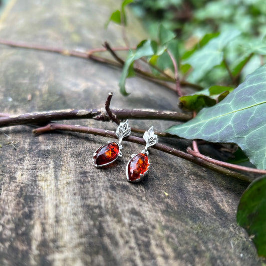 Boucles d’oreilles Druidesse - Ambre