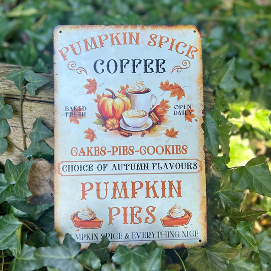 Plaque métallique Pumpkin Pies