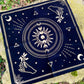 Nappe de Divination en velours noir - Éléments et Lune