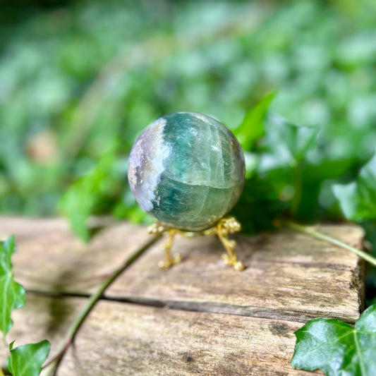 Sphère Fluorite bicolore - 7 à 8cm