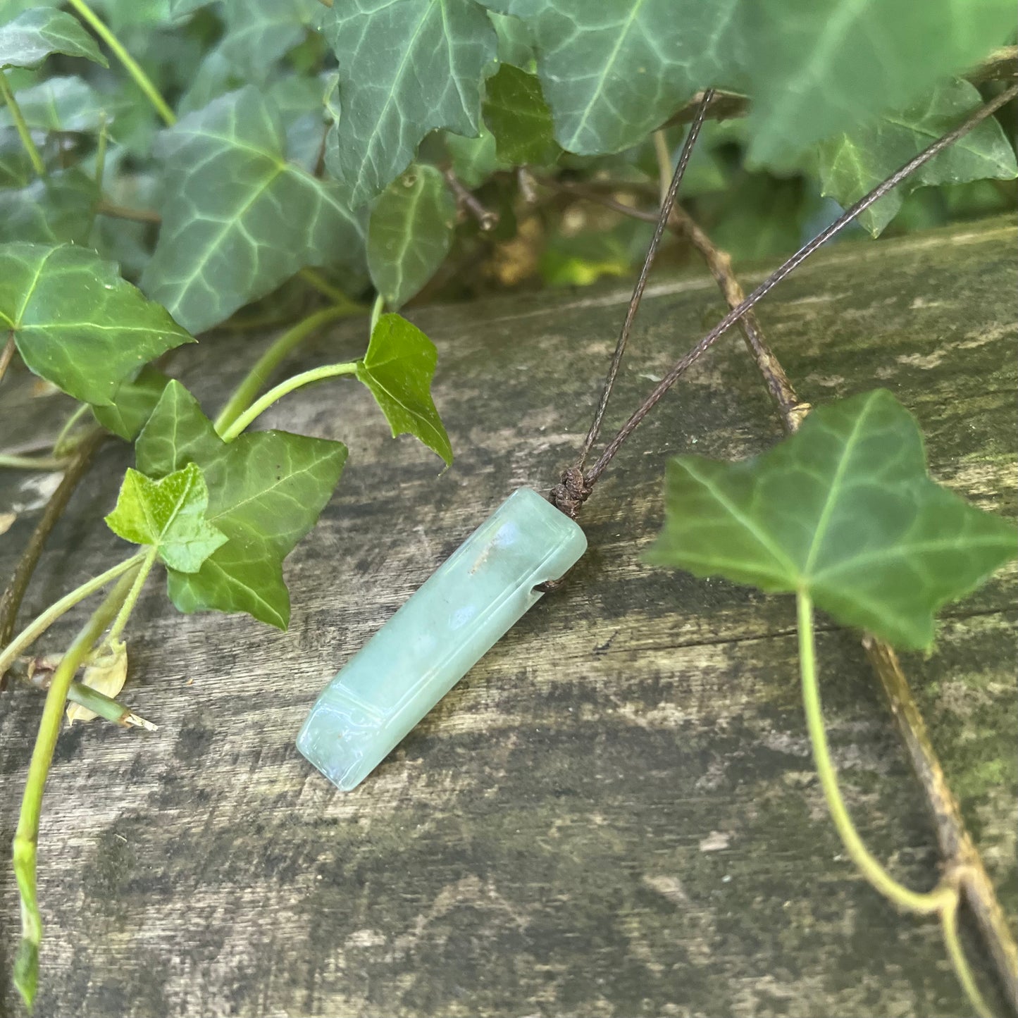 Collier Aventurine verte - cordon réglable