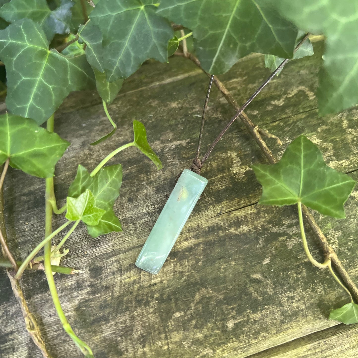 Collier Aventurine verte - cordon réglable