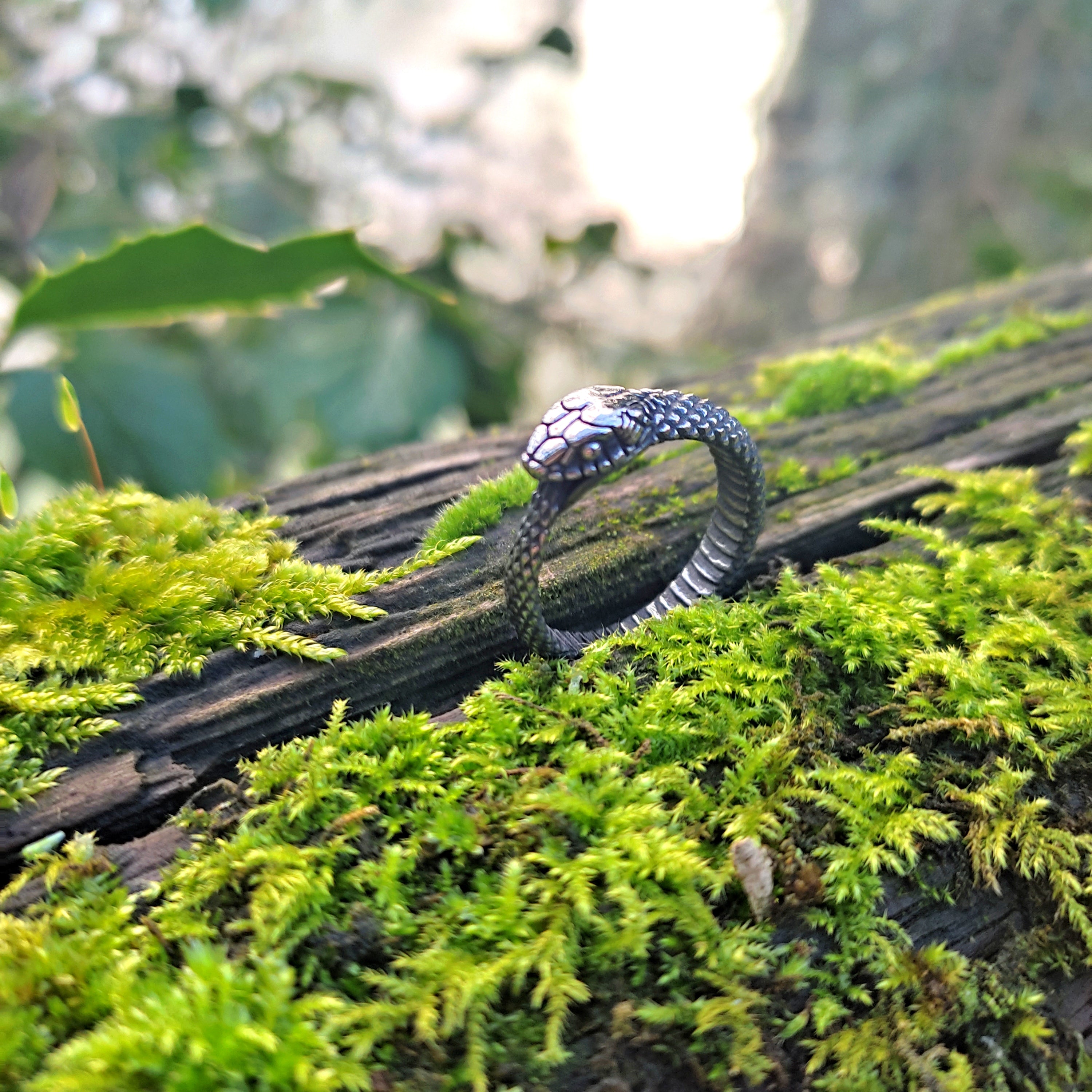 Bague Serpent acier inoxydable Jardin des Druides