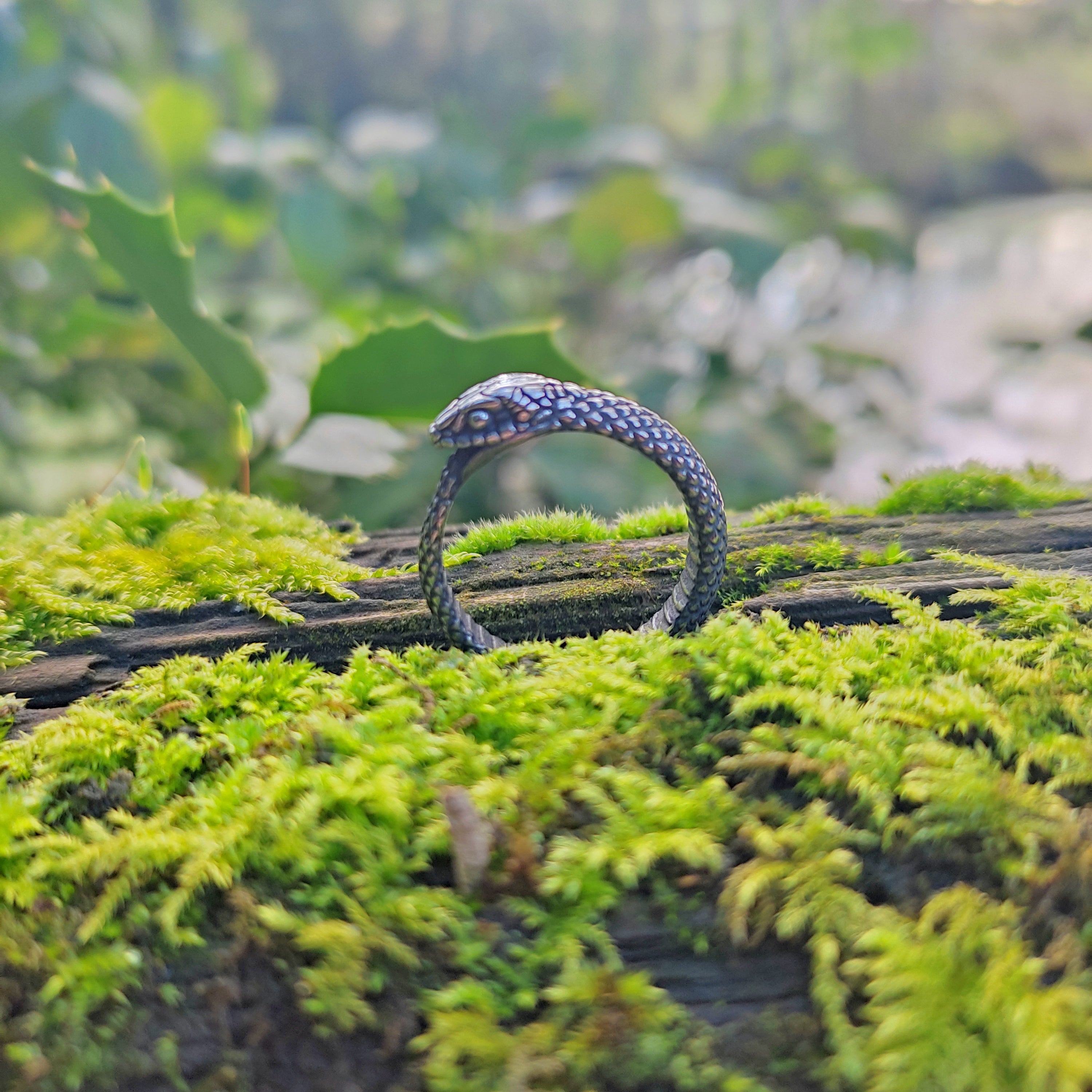 Bague Serpent acier inoxydable Jardin des Druides