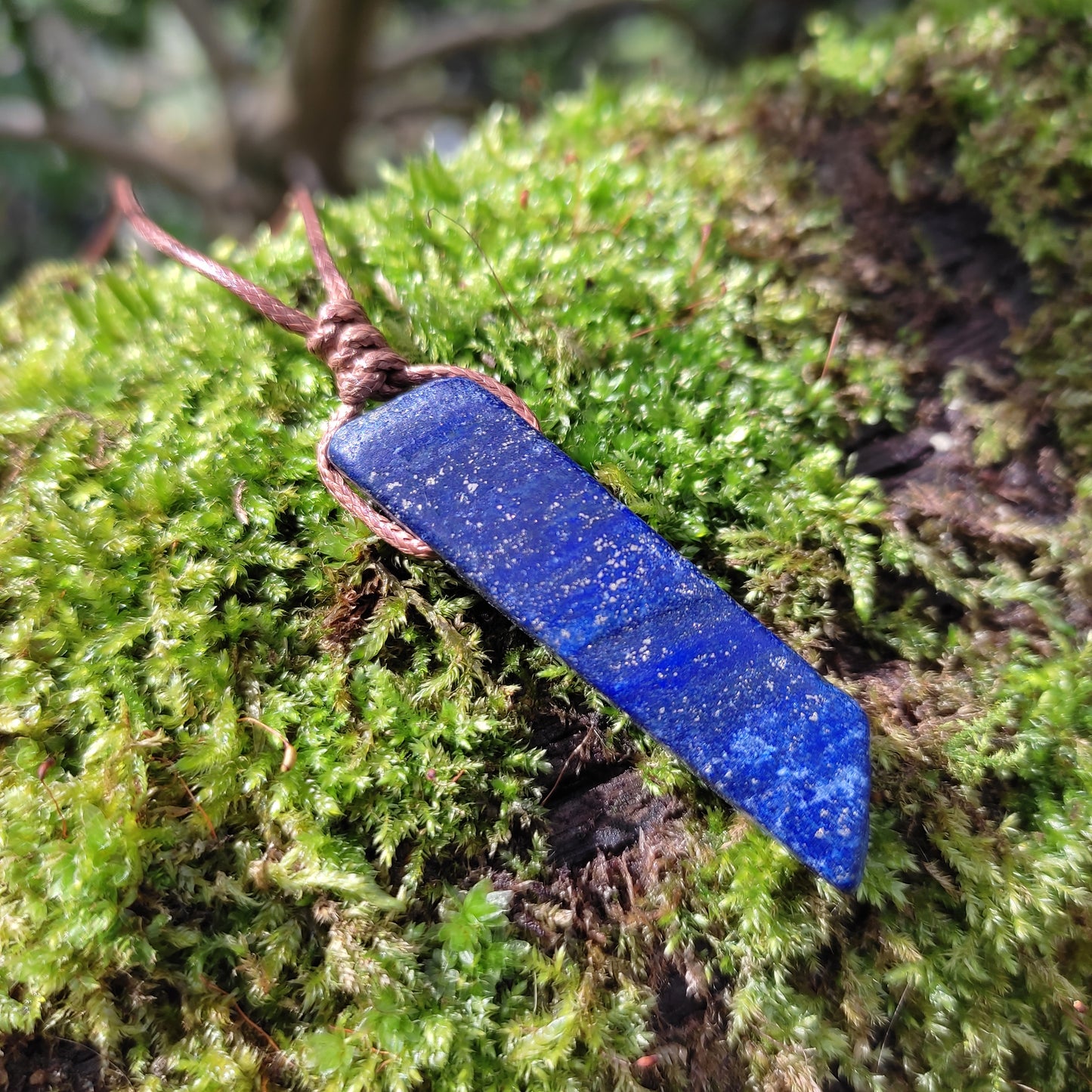 Collier Lapis lazuli - cordon réglable