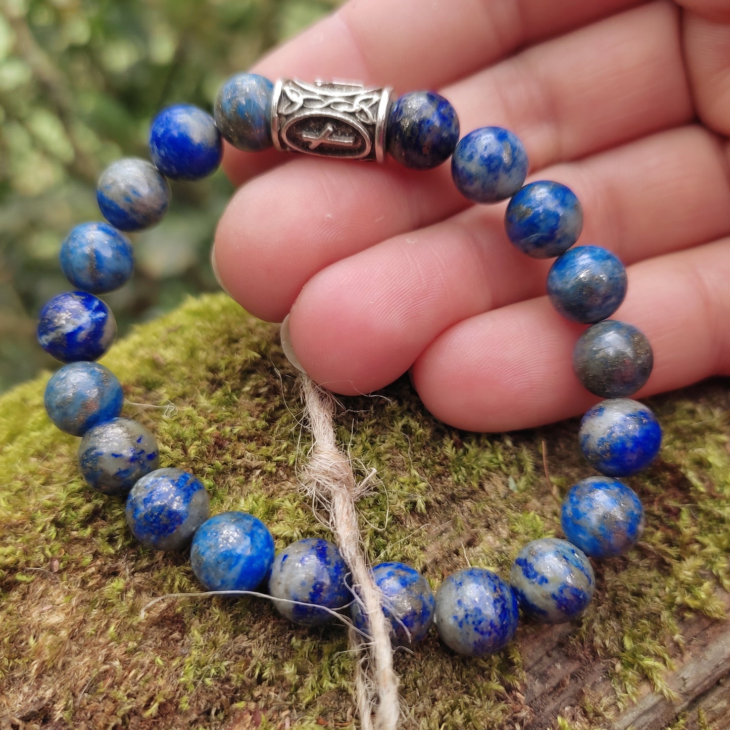 Bracelet du travail sur soi - Lapis lazuli et Naudhiz