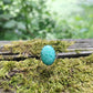- 30% Bague Amazonite - acier inoxydable argenté - réglable