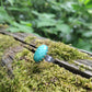 - 30% Bague Amazonite - acier inoxydable argenté - réglable