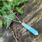 Collier Enora - Pointe Aragonite bleue - argent 925