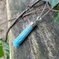 Collier Enora - Pointe Aragonite bleue - argent 925