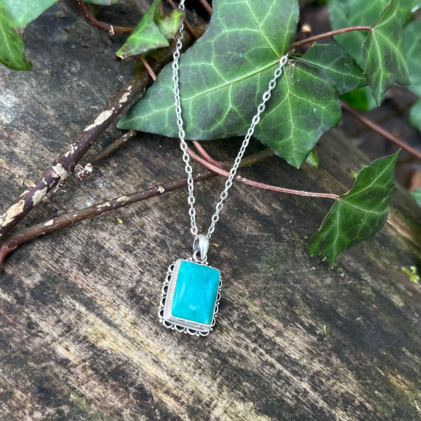 Collier Frigg - Turquoise - argent 925