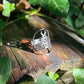 Bague Papillon - acier inoxydable argenté - réglable