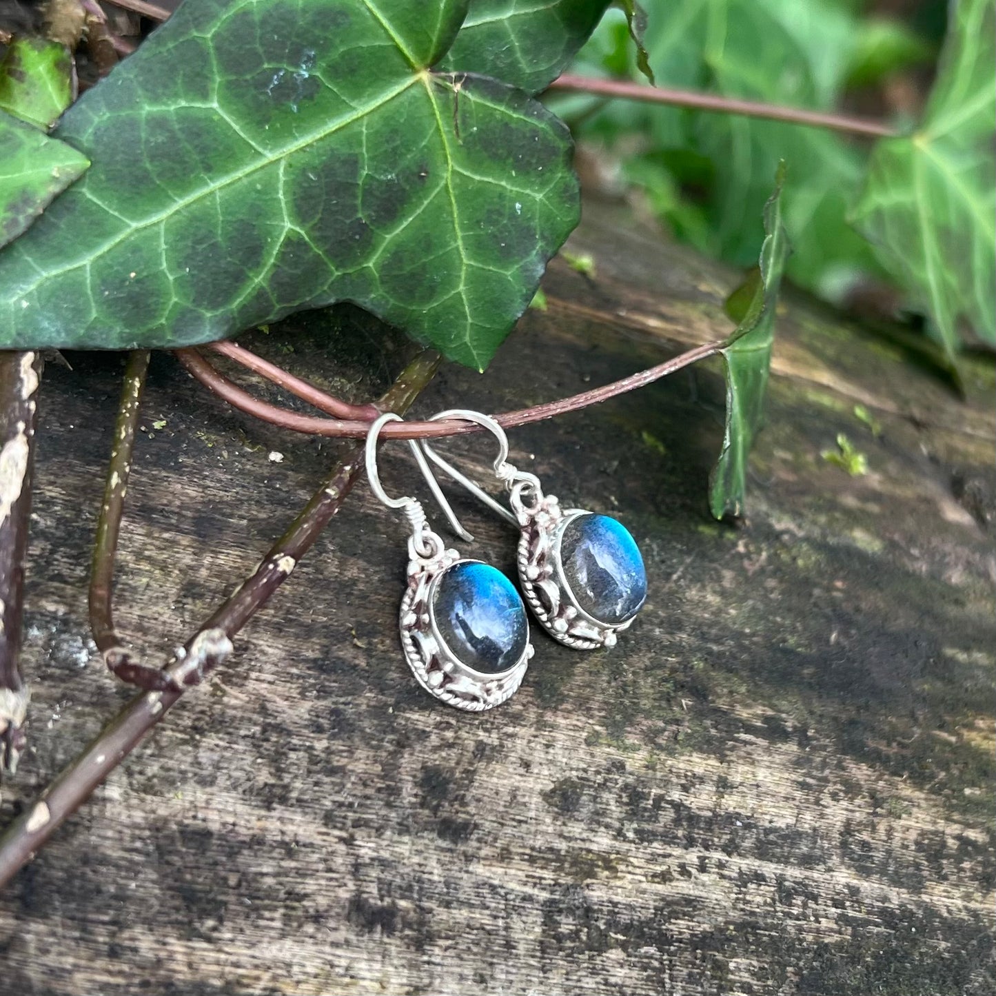 Boucles d’oreilles - Labradorite - argent 925