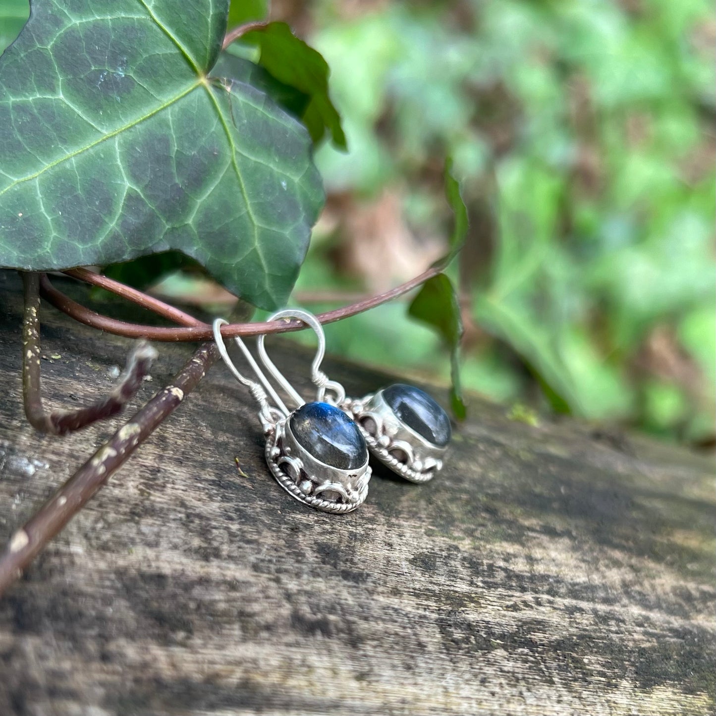 Boucles d’oreilles - Labradorite - argent 925